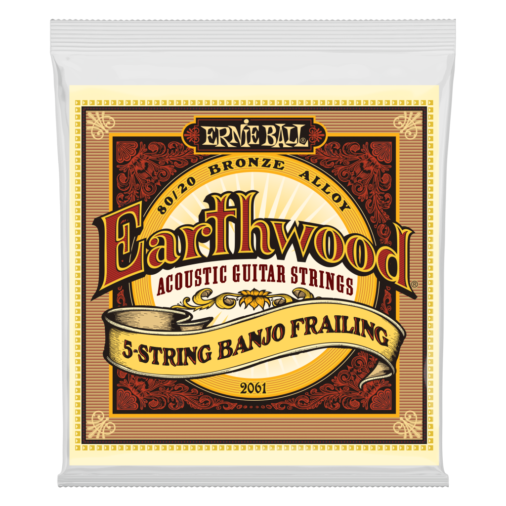 Ernie Ball 2061 Earthwood 80/20 Bronze 5-String Banjo Frailing Strings