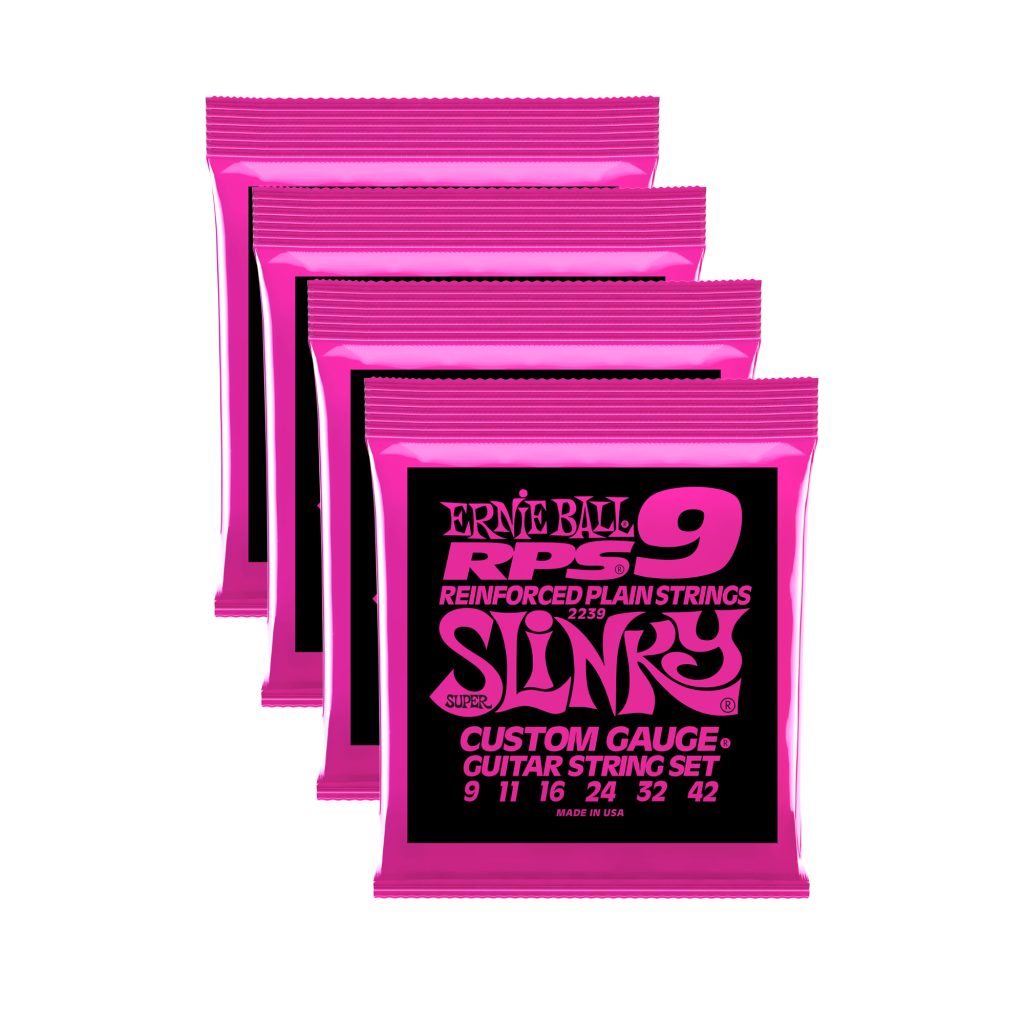 4 PACK Ernie Ball RPS Super Slinky Electric Guitar Strings, Made in USA