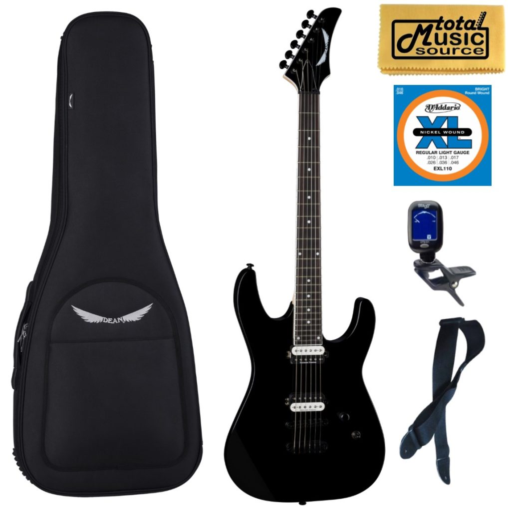 Dean MD24 CBK Modern Select Series Electric Guitar, Classic Black, Bag Bundle