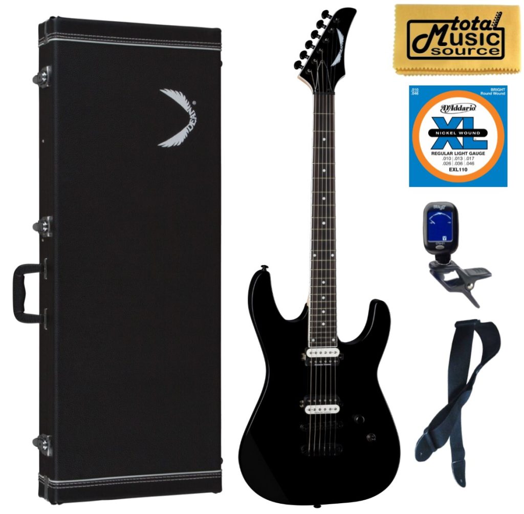 Dean MD24 CBK Modern Select Series Guitar, Classic Black, Hard Case Bundle
