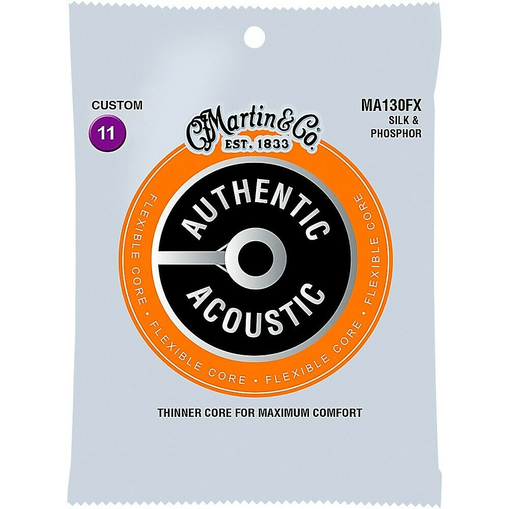 Martin MA130FX Authentic Flexible Core Silk & Phosphor Acoustic Strings