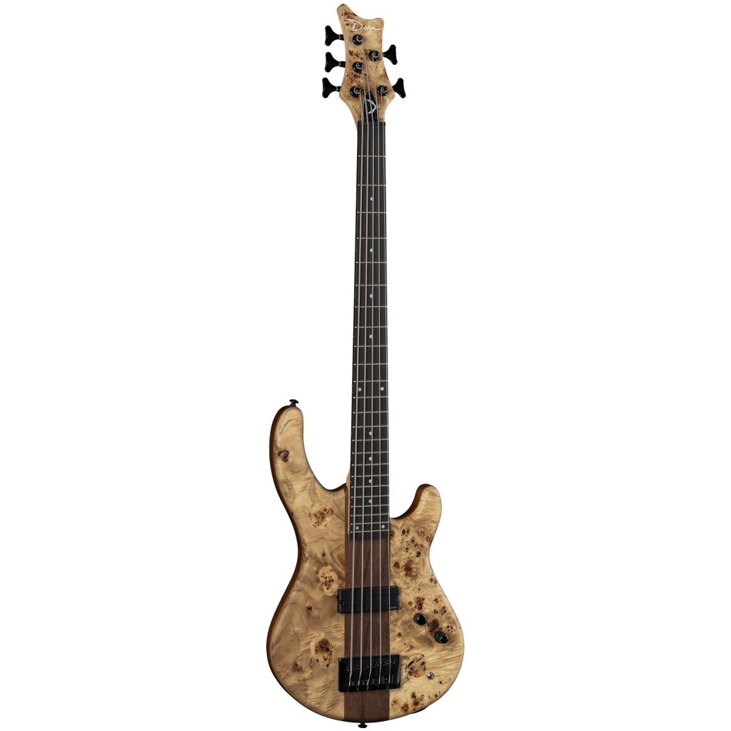 Dean Edge Select Pro 5-String Bass, Burled Poplar Satin Natural, EP5 SEL BRL