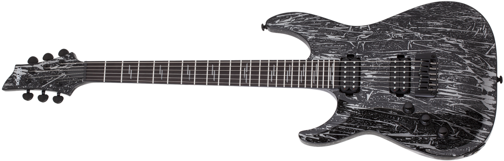 Schecter 1465 Left handed C-1 Hardtail Electric Guitar, Ebony Fretboard, Silver Mountain