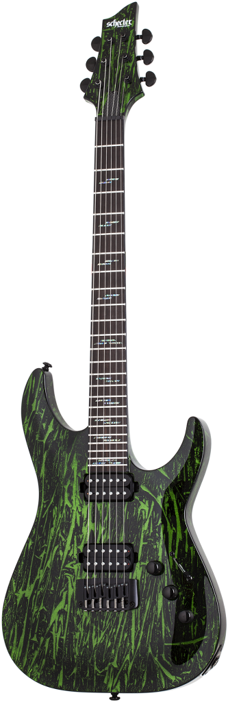 Schecter 1470 C-1 Silver Mountain Guitar, Ebony Fretboard, Toxic Venom