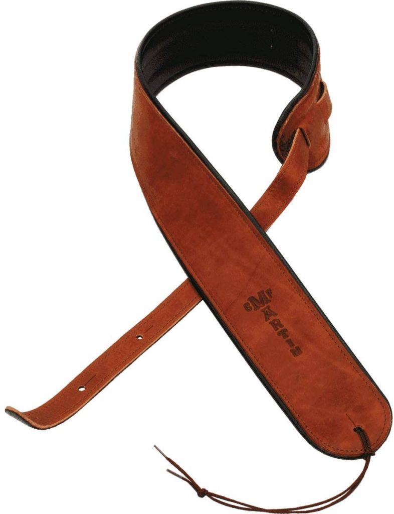 Martin Rolled Ball Glove Leather Guitar Strap Brown