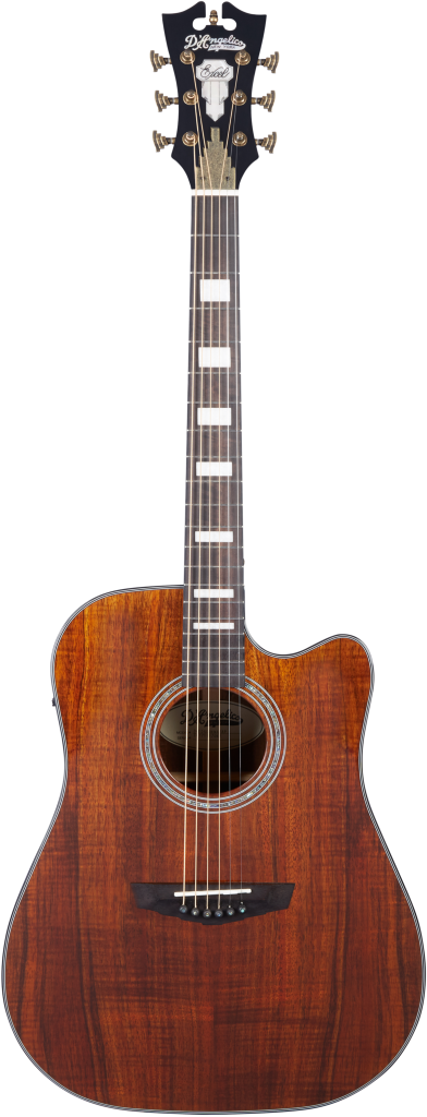D'Angelico 6 String A/E Excel Bowery Guitar, Koa, DAED500KNATAP
