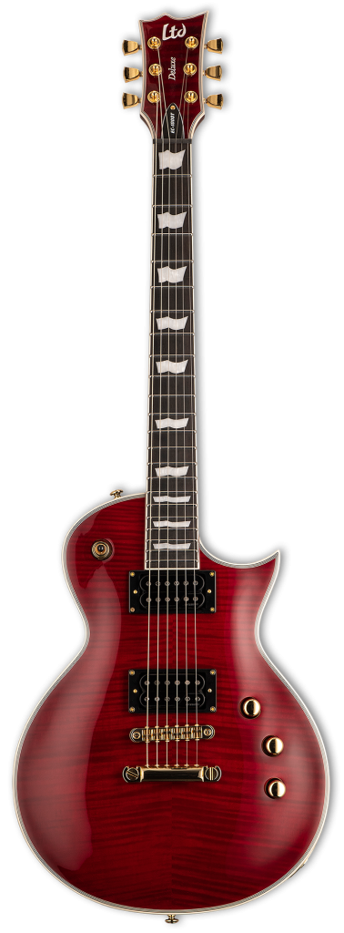 ESP LTD EC-1000T CTM Guitar, Macassar Ebony Fretboard, See Thru Black Cherry
