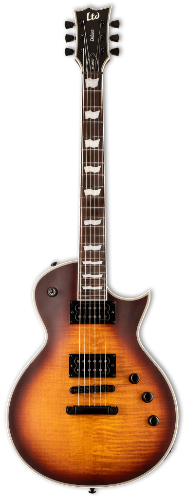 ESP LTD EC-1000T CTM Guitar, Macassar Ebony Fretboard, Tobacco Sunburst Satin