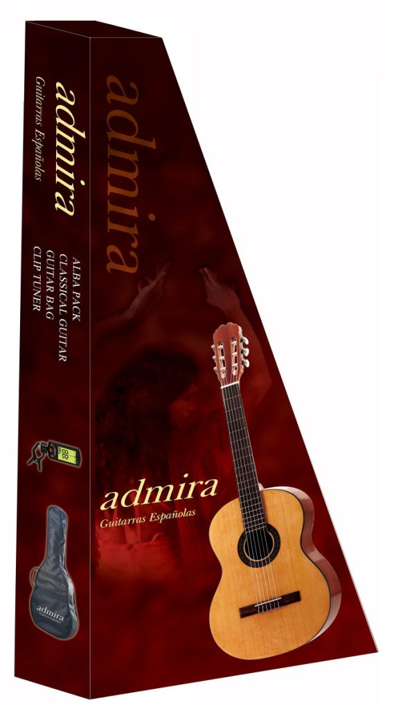 Admira ALBA PACK Beginner 4/4 Classical Nylon Acoustic Guitar with Bag & Tuner