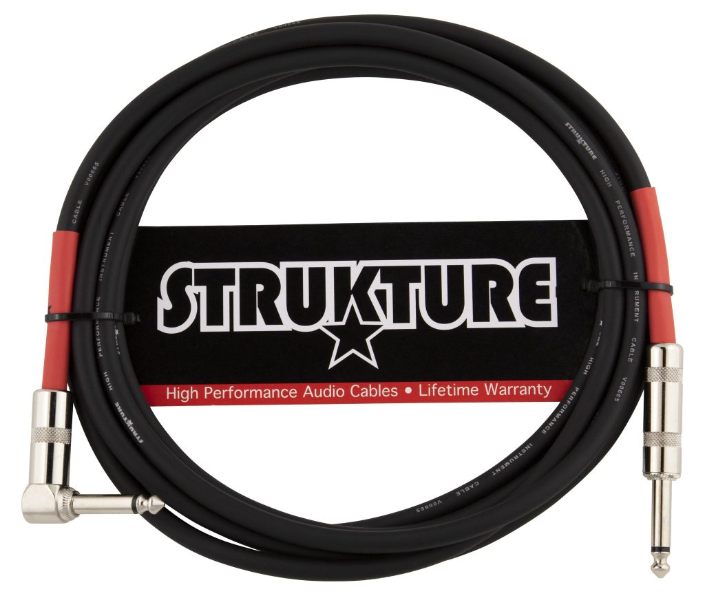 Strukture 1/4'- RT Angle, 10' Pro Series 7 MM Instrument Cable, PRO107GR