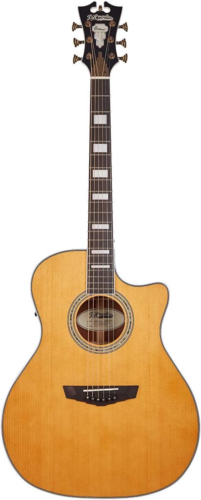 D'Angelico Premier Gramercy Acoustic Electirc Guitar, Ovangkol, Vintage Natural, DAPG200VNATAPS