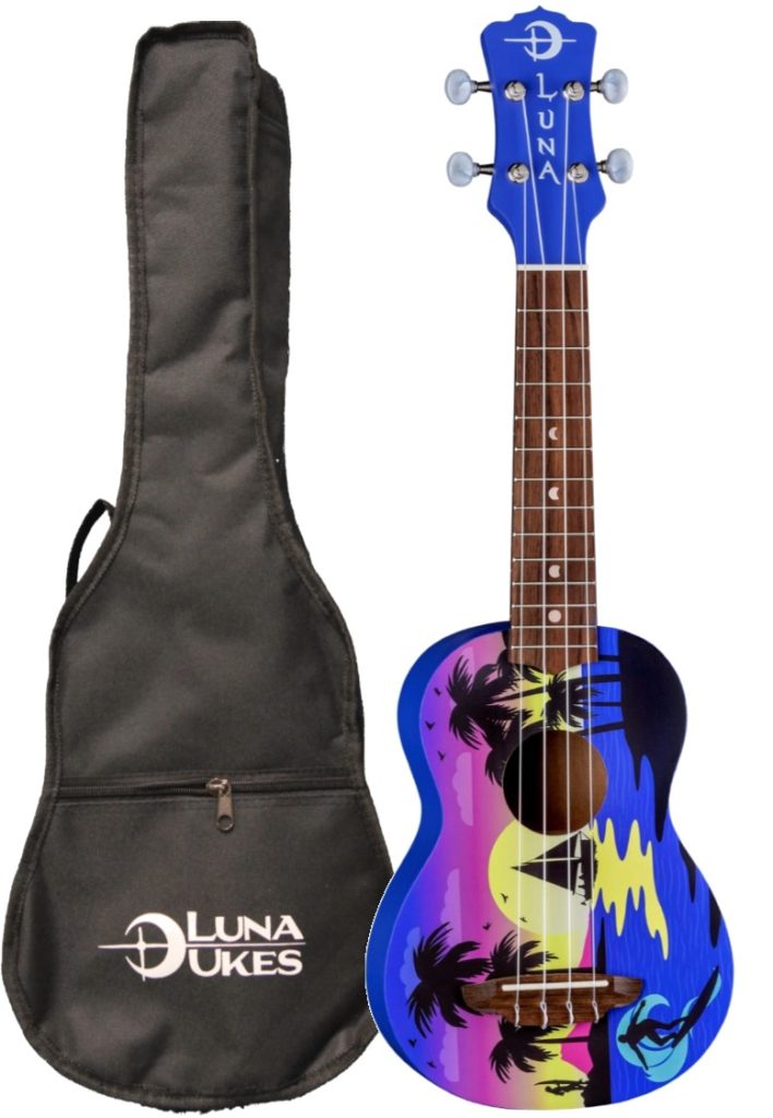 Luna Guitars Kauwela Summer Soprano Ukulele  W/Gigbag, UKE KAUWELA S