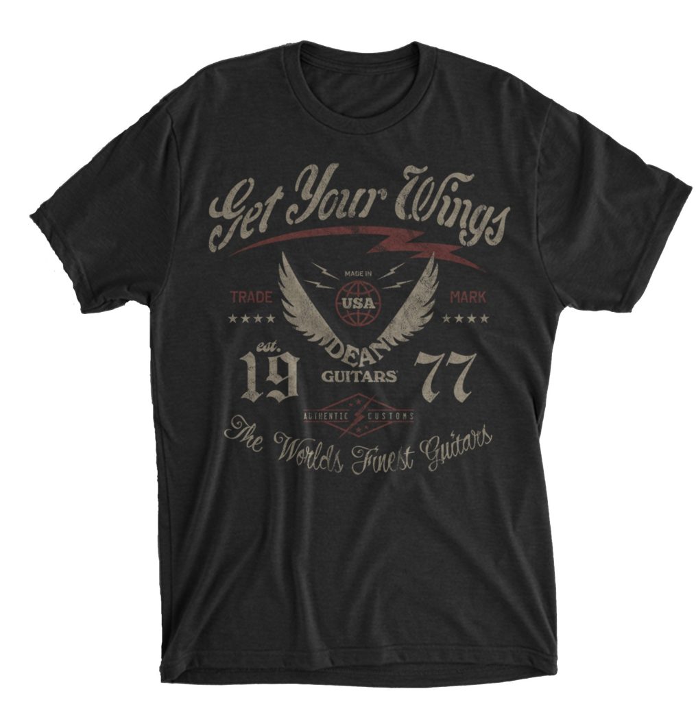 Dean Guitars Get Your Wings 1977 T-Shirt, Small