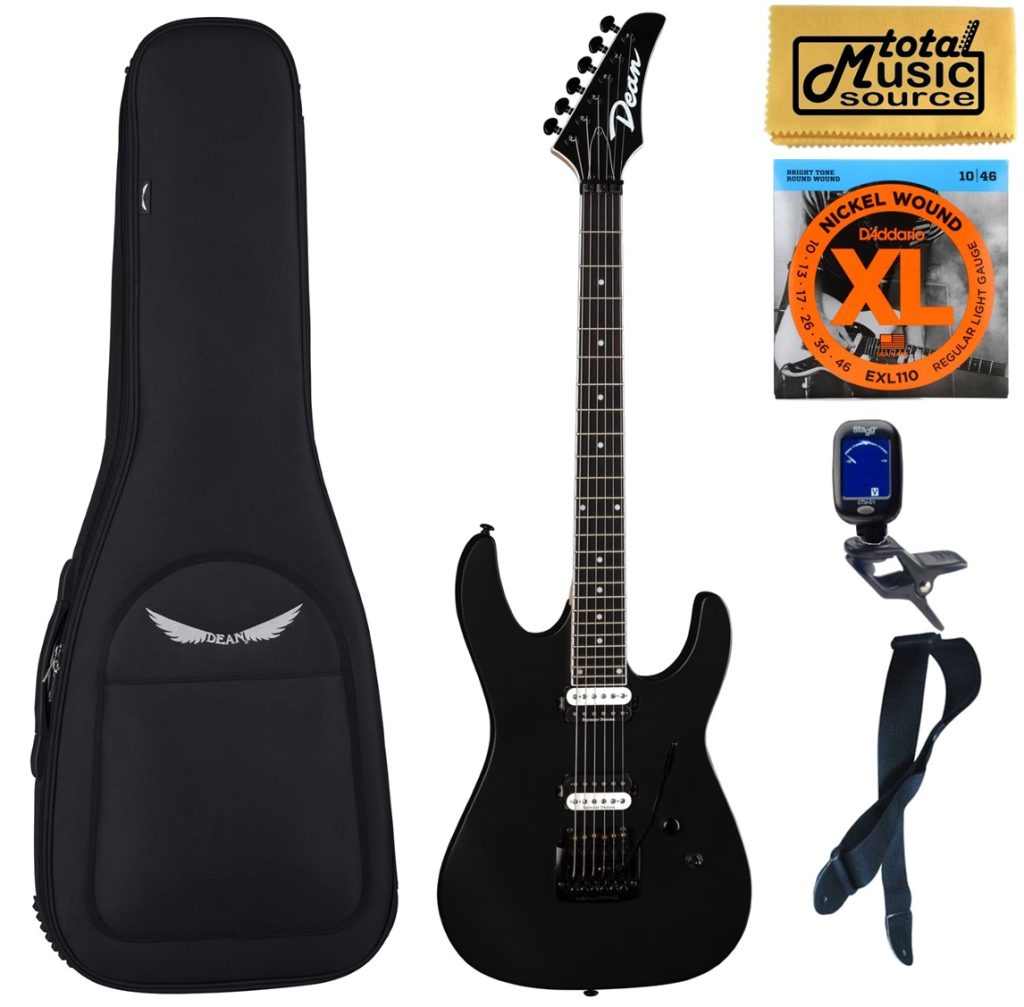 Dean Guitars MD24 Select Kahler Black Satin, Bag Bundle