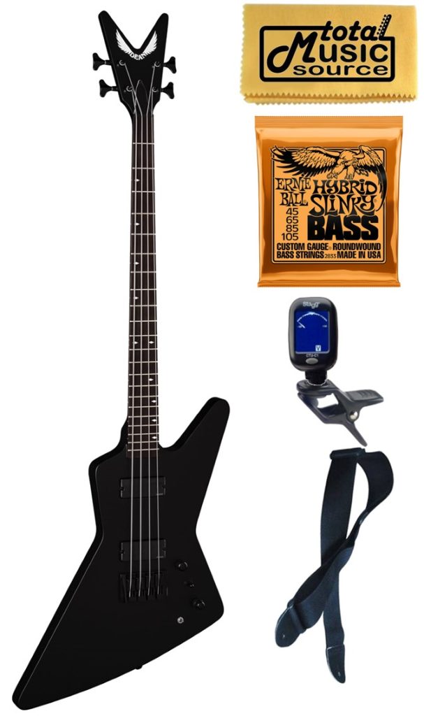 Dean Z SEL BASS FL BKS Z Select Bass, Fluence Pickups, Bundle