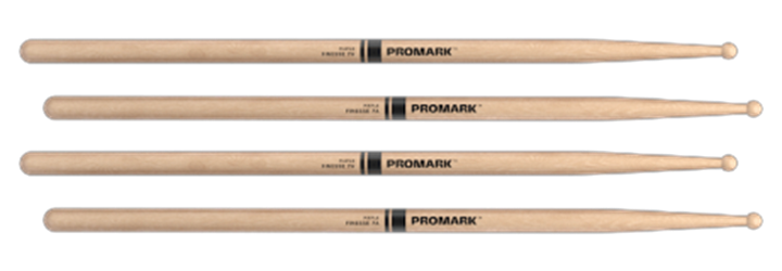 2 PACK Promark Finesse 7A Maple Drumsticks, Wood Tip, RBM535RW