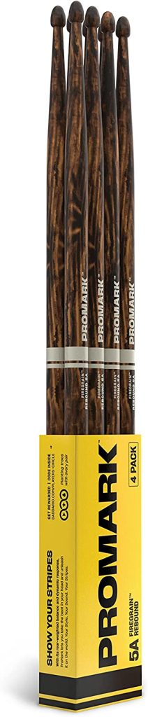 Promark 5A Drumsticks FireGrain Rebound  Acorn Tip Drum Sticks - Set of 4 Pairs