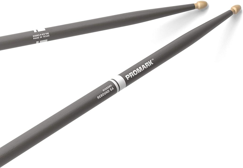 ProMark Rebound 5A Painted Gray Hickory Drumsticks, Acorn Wood Tip, One Pair