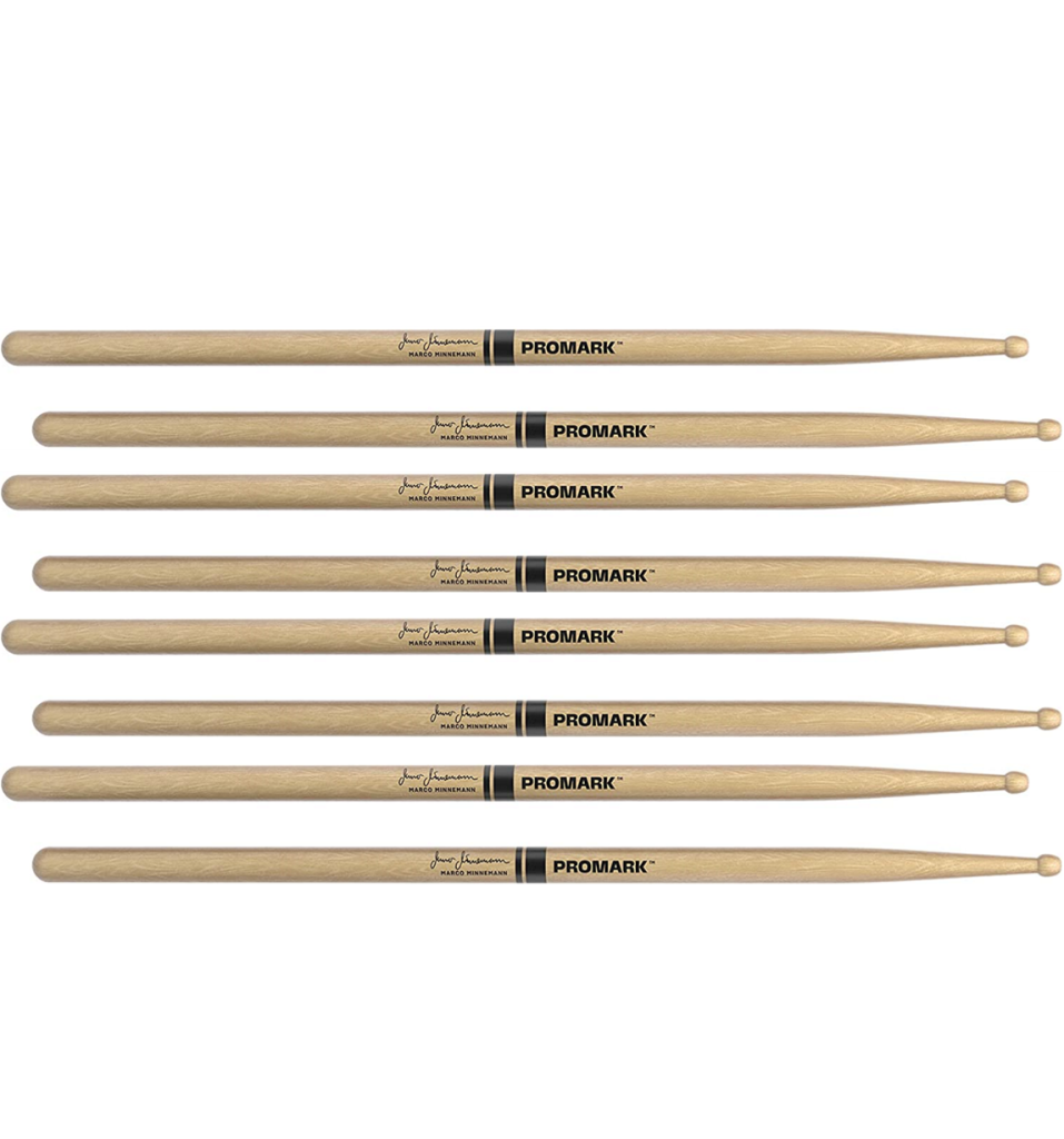4 PACK ProMark Marco Minnemann Signature Drumsticks, Hickory Wood Tip