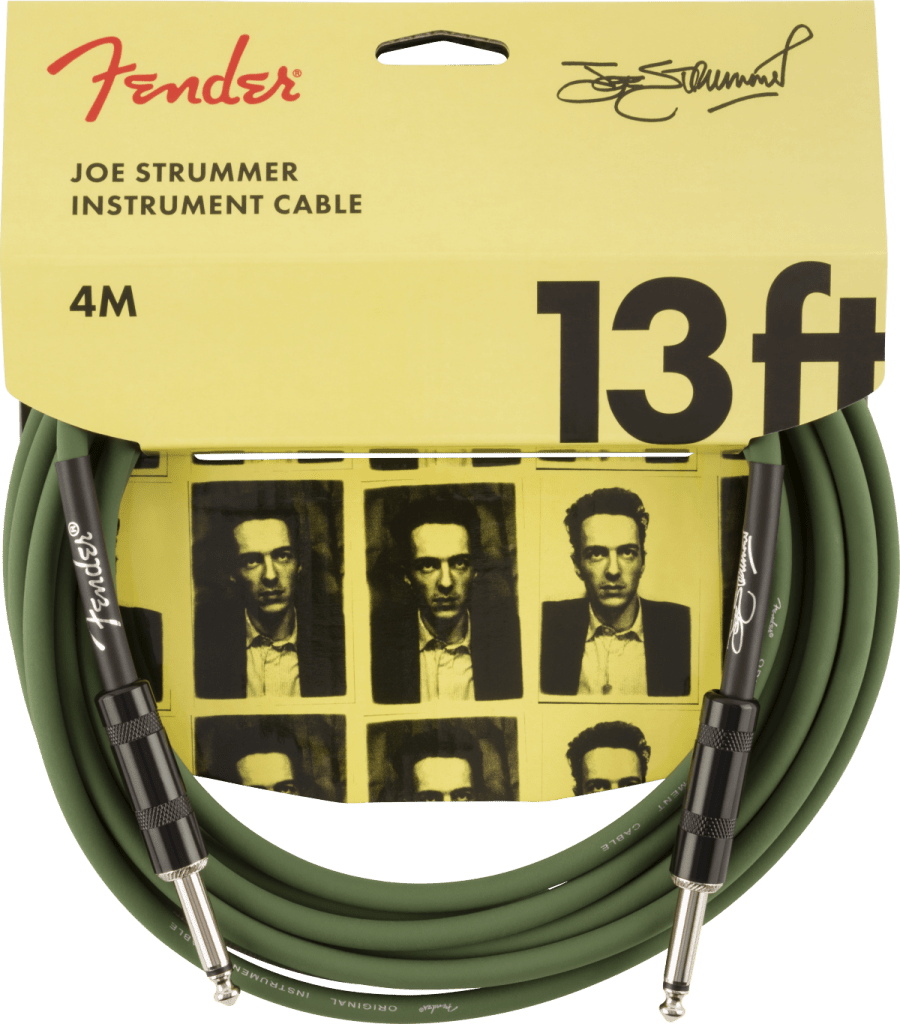 Fender 0990810276 Strummer Pro Straight to Straight Instrument Cable - 13-foot Drab Green