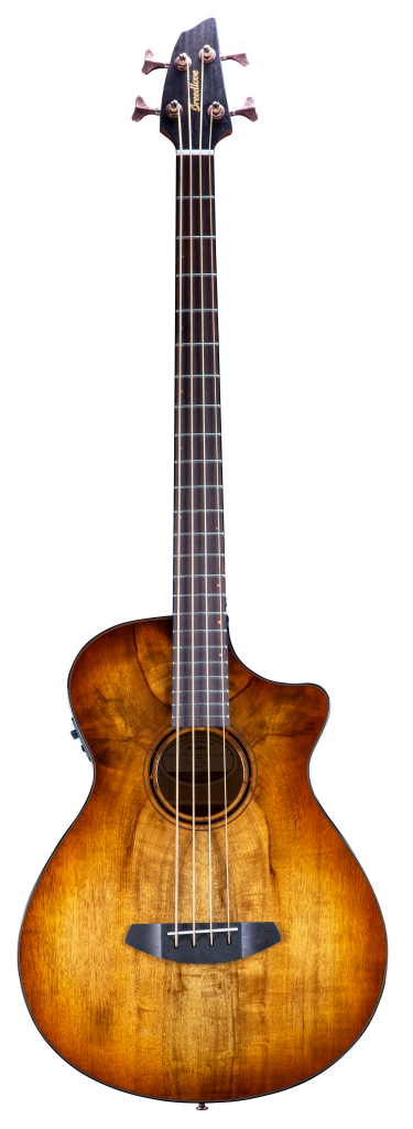 Breedlove ECO Pursuit Exotic S Concerto CE Acoustic-Electric Bass Guitar - Amber Myrtlewood