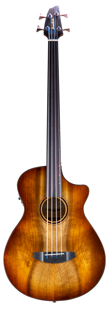 Breedlove ECO Pursuit Exotic S Concerto CE A/E Bass Guitar - Amber Myrtlewood