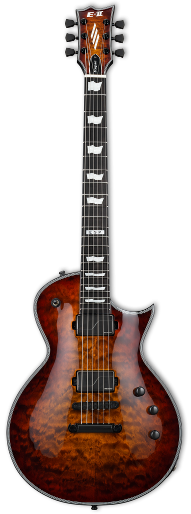 ESP E-II Eclipse QM Electric Guitar - Tiger Eye Sunburst