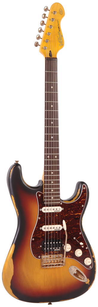 Vintage Guitars Icon V6 Electric Guitar - Distressed Sunburst, V6HMRSB