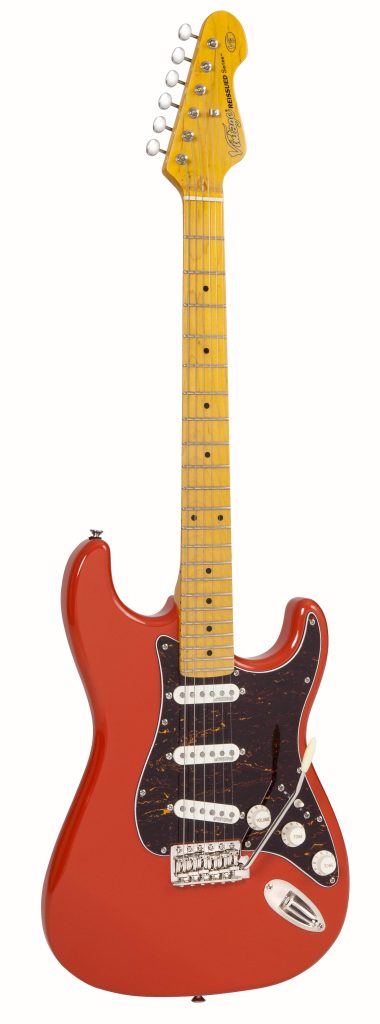 Vintage Guitars Reissued V6MFR Electric Guitar - Firenza Red