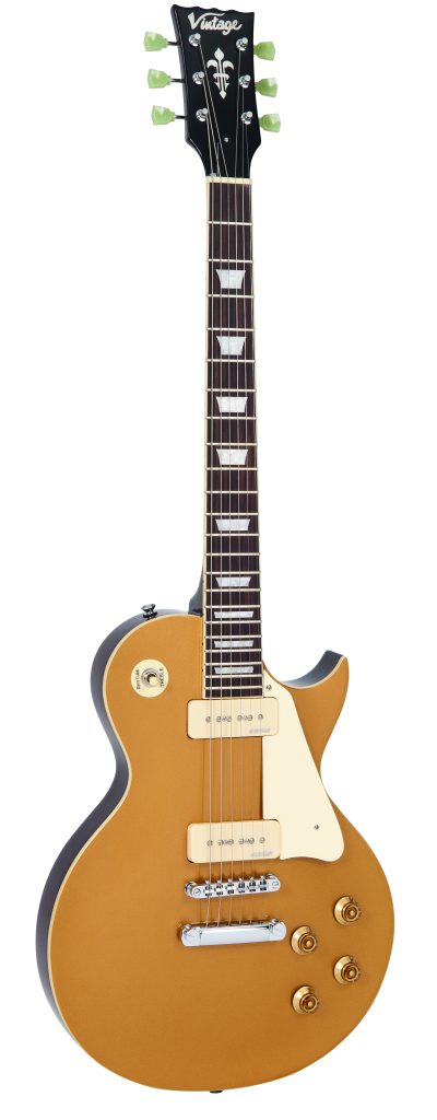 Vintage Reissued Series V100GT Electric Guitar, Gold Top